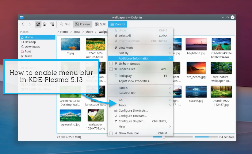 How to Enable the Blur Effect in KDE Plasma 5.13