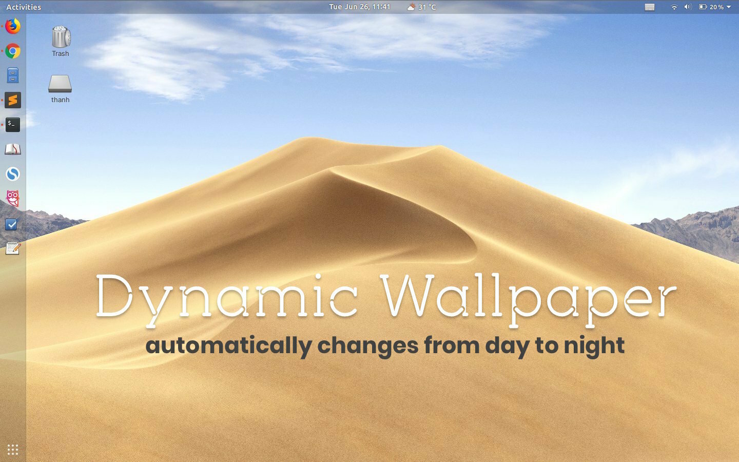 How To Use macOS Mojave’s Dynamic Wallpaper on Linux