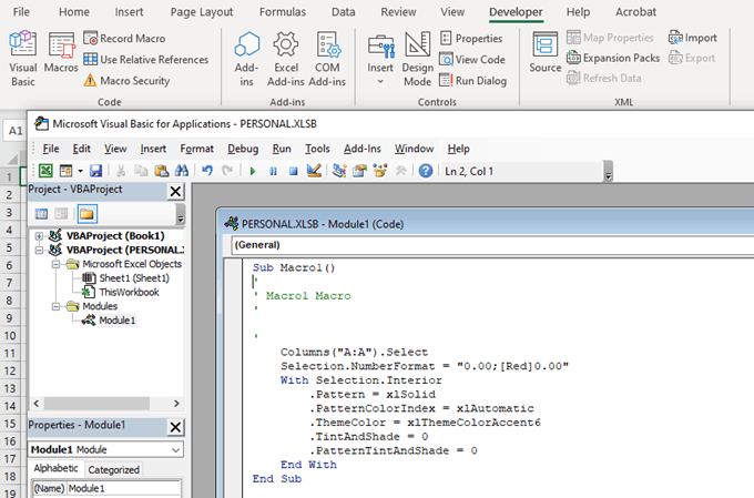 How To Create a VBA Macro Or Script In Excel