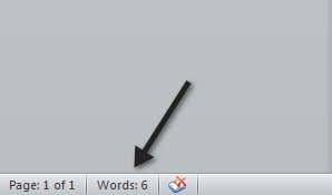 word count status bar