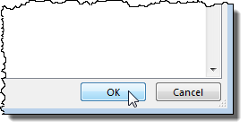 Closing the Word Options dialog box