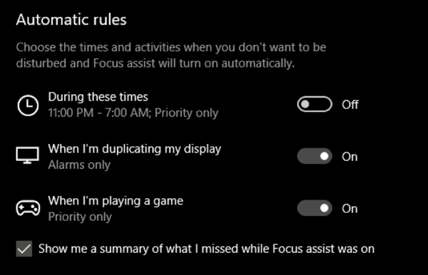 Use Focus Assist to Control Notifications in Windows 10