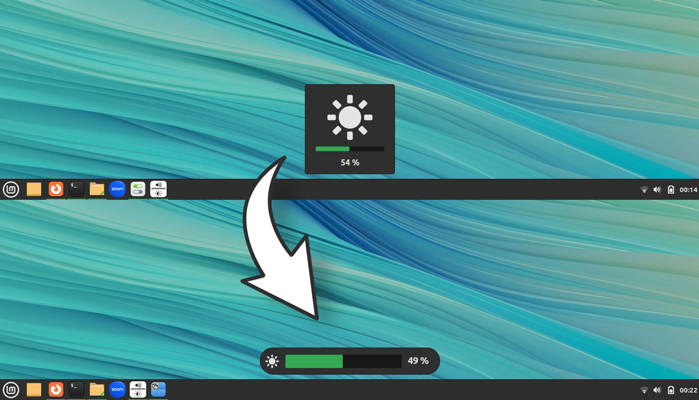 Get Horizontal OSD for Brightness & Volume Changes on Linux Mint – Tipsbeginners