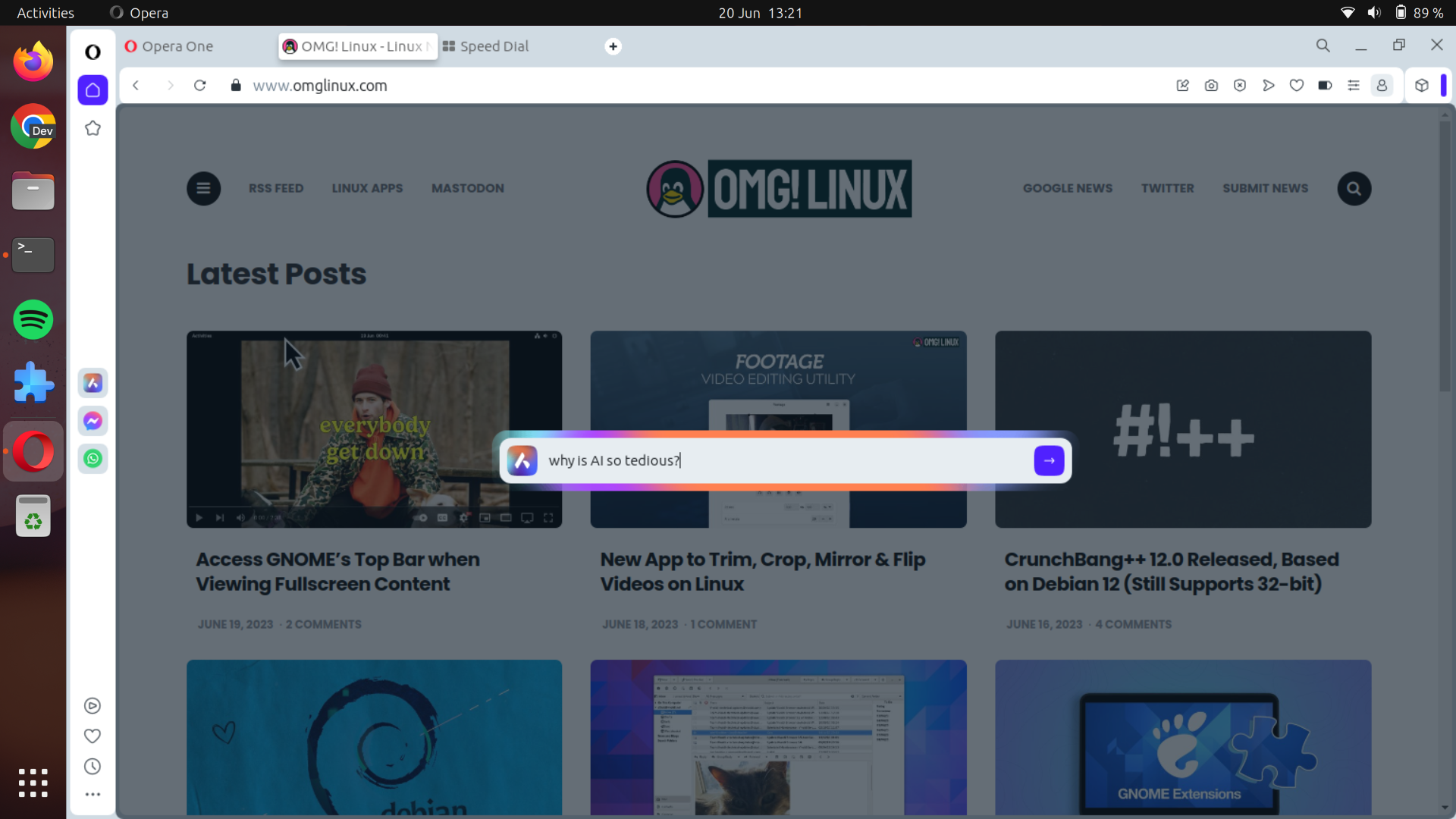 Opera One, an AI-infused Web Browser, Hits Linux – Tipsbeginners