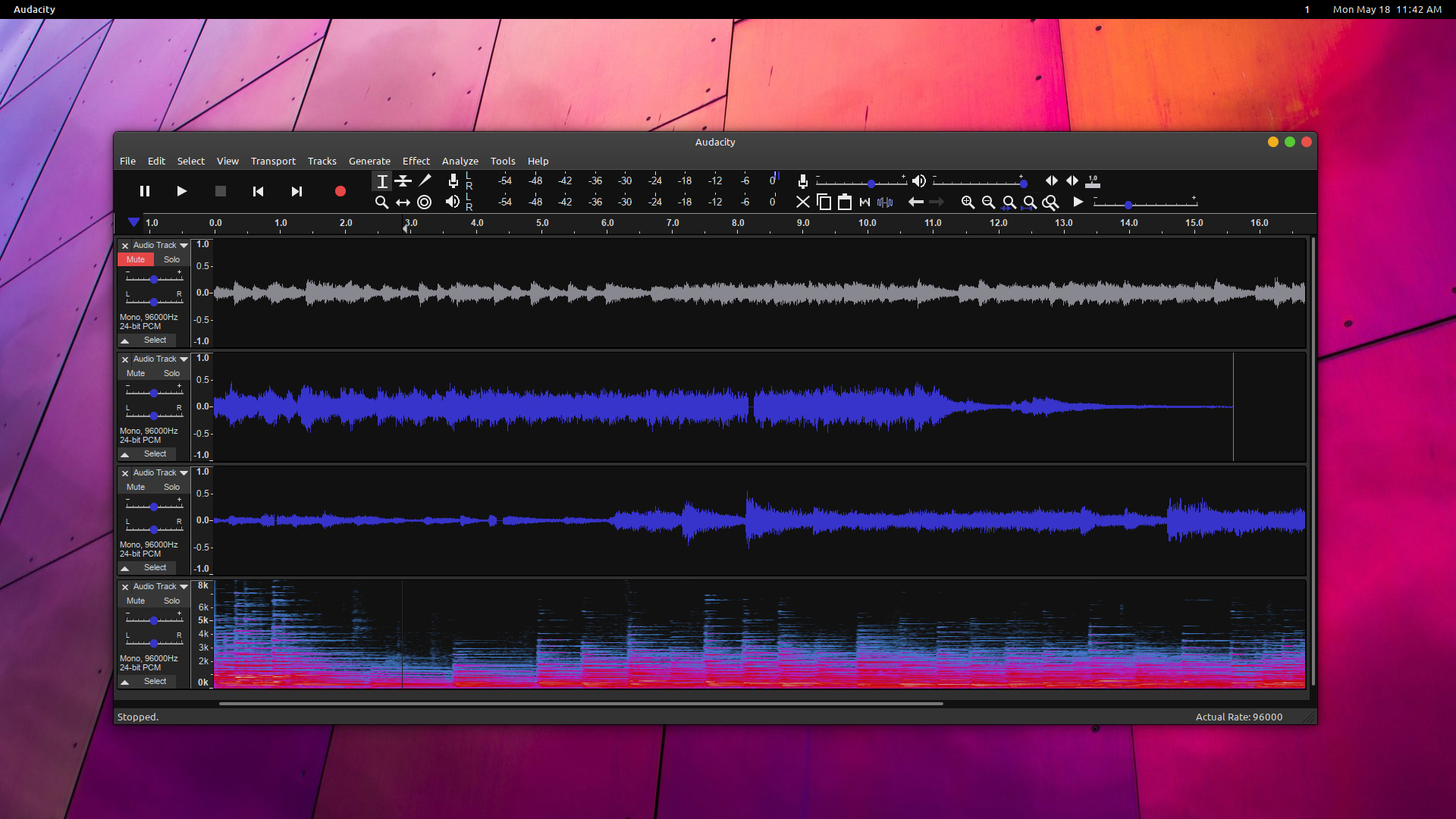 Audacity on Ubuntu