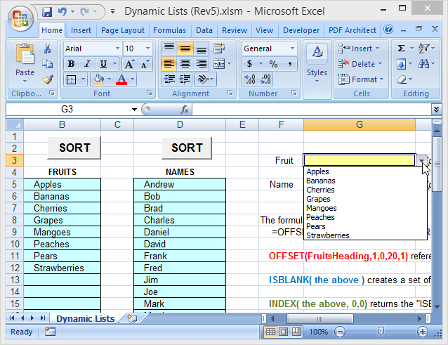 Use Dynamic Range Names in Excel for Flexible Dropdowns