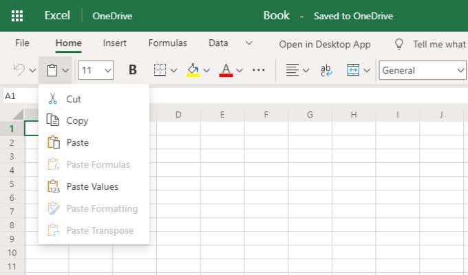 Excel desktop