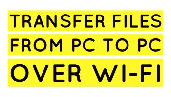 transfer files from pc to pc over wifi