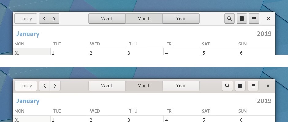 new gnome gtk adwaita theme before and after screenshot