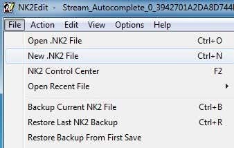 new nk2 file