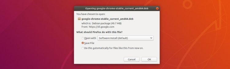 Save google chrome download dialog