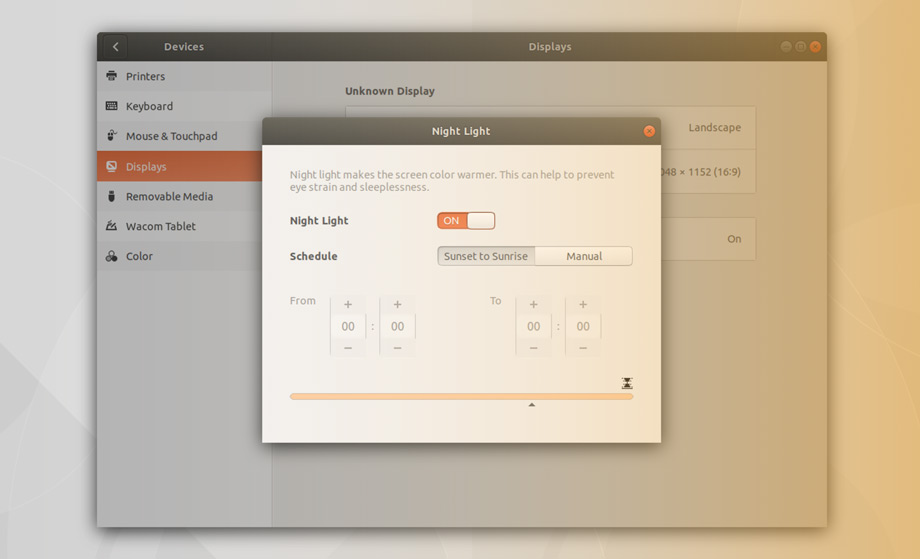 How to Enable Night Light on Ubuntu 17.10