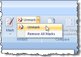 Unmark option