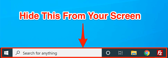How To Hide The Taskbar In Windows 10