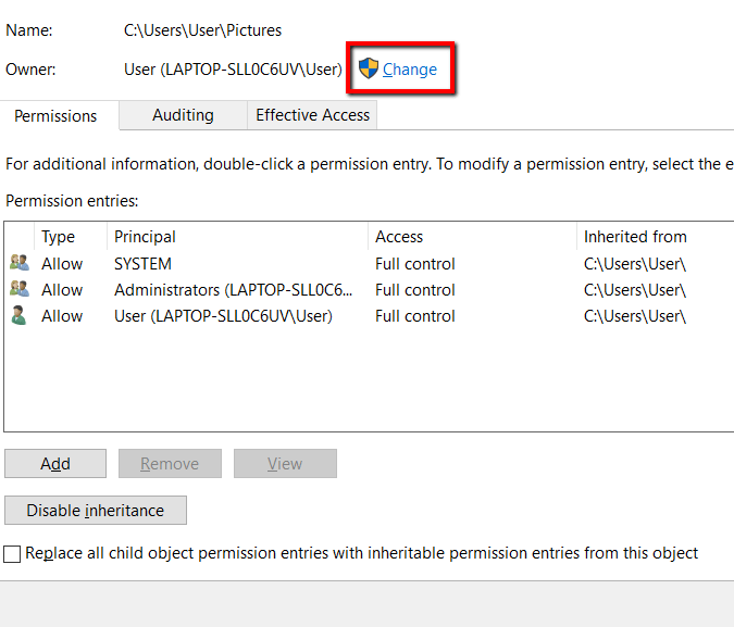 How to Change Ownership of a File or Folder in Windows