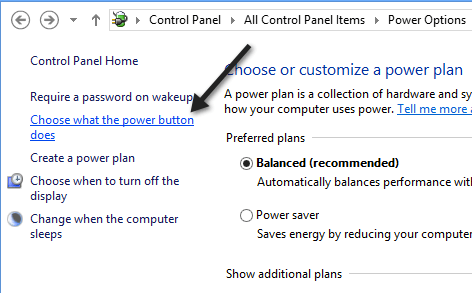 Turn on Fast Startup Missing in Windows 8/10 Power Options?