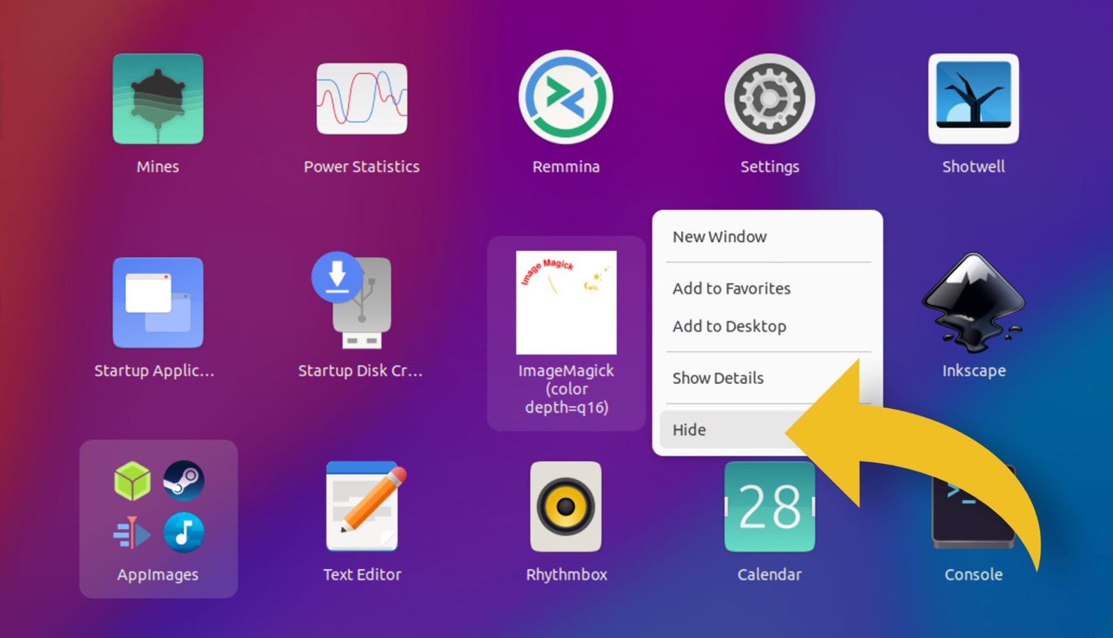 ‘App Hider’ is a GNOME Extension That, Err, Lets You Hide Apps – Tipsbeginner