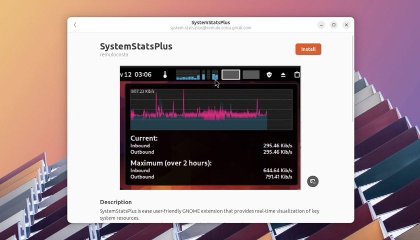 SystemStatsPlus GNOME extension