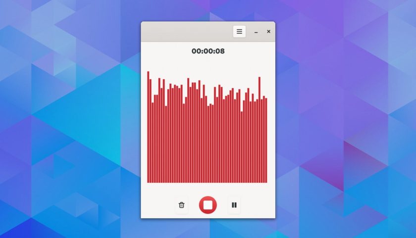 Reco audio recording app showing recording levels